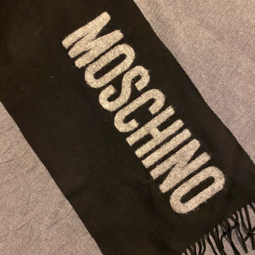 Moschino Black and White Scarf